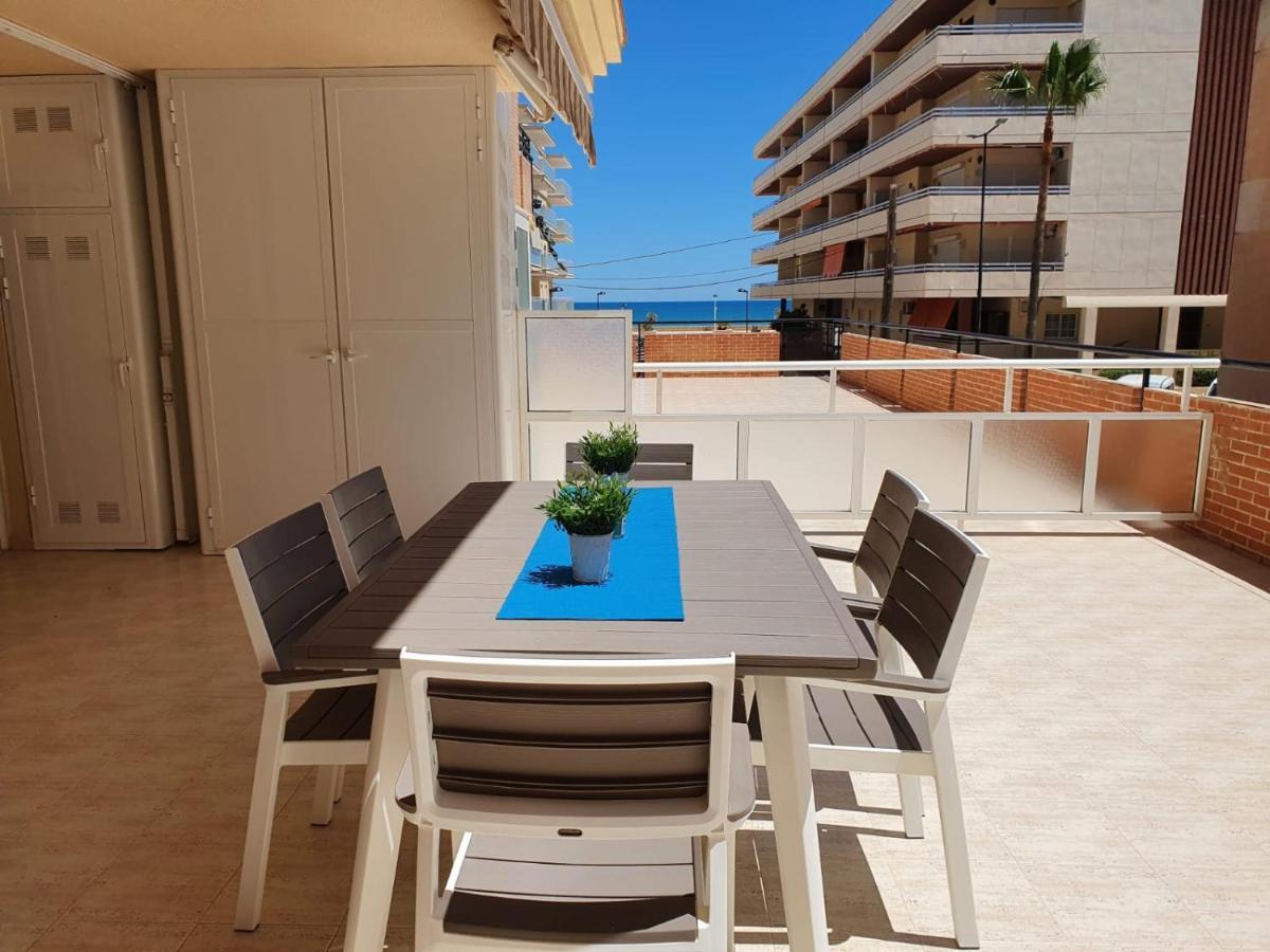 Apartamento Con Gran Terraza, Piscina Y Con Vistas Al Mar, A Solo 50 M De La Playa Daimus Zewnętrze zdjęcie